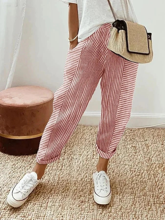 Rory – Gestreifte Relaxed-Hose
